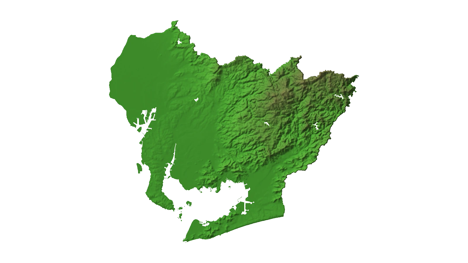 愛知県2.5D温泉地図