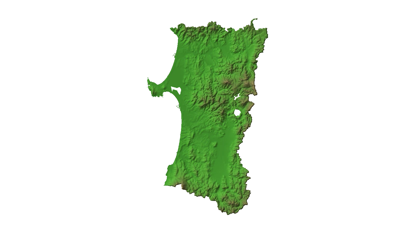 秋田県2.5D温泉地図