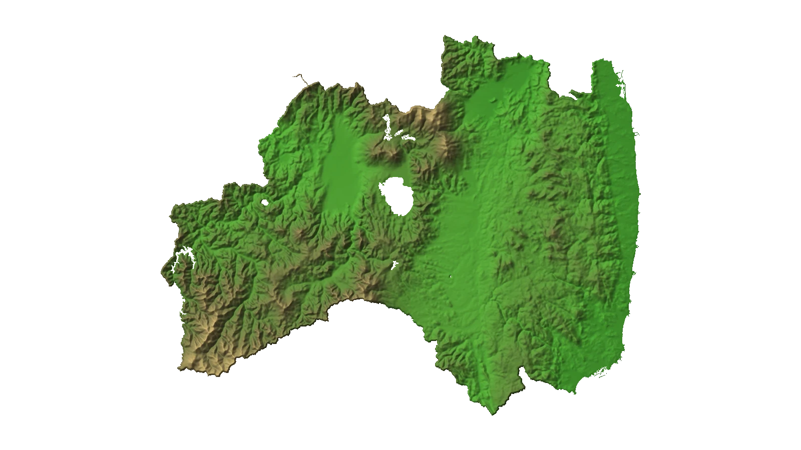 福島県2.5D温泉地図