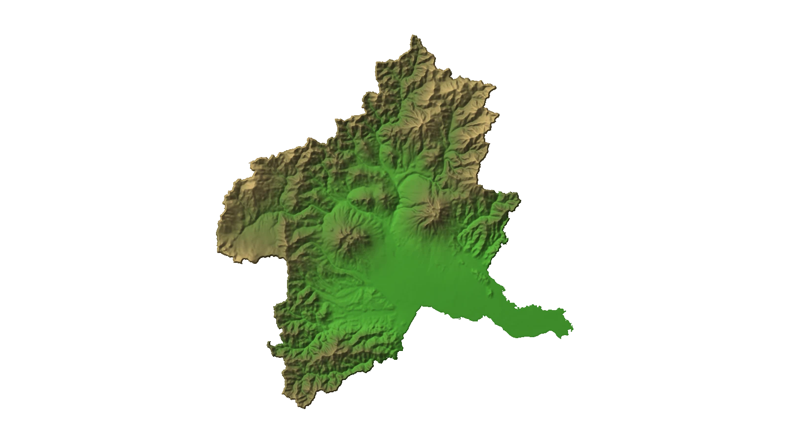 群馬県2.5D温泉地図