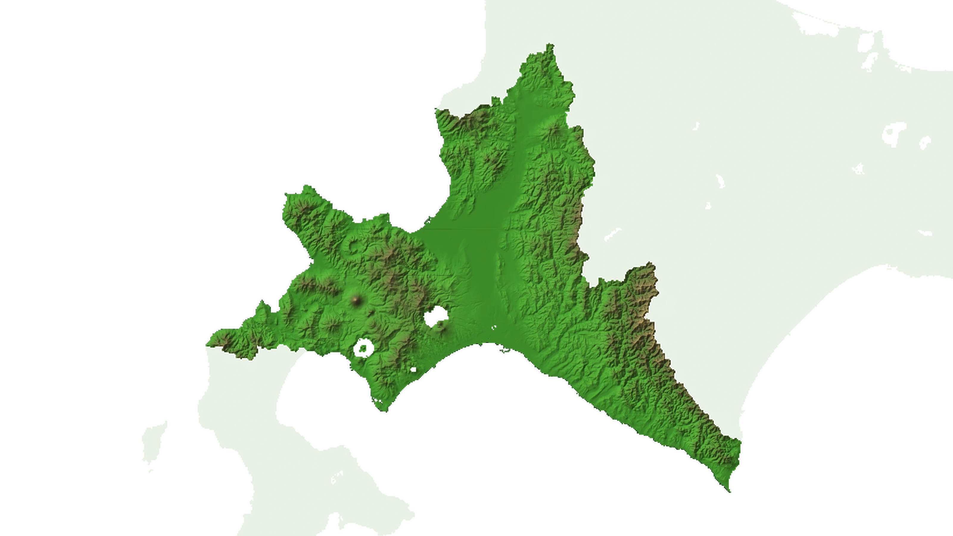北海道道央2.5D温泉地図