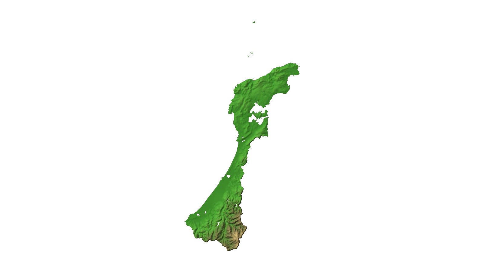 石川県2.5D温泉地図