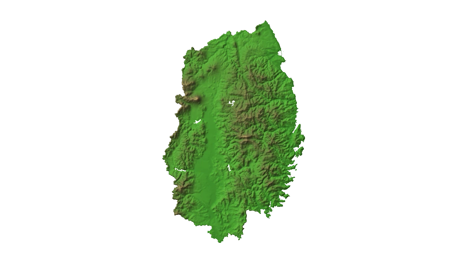 岩手県2.5D温泉地図