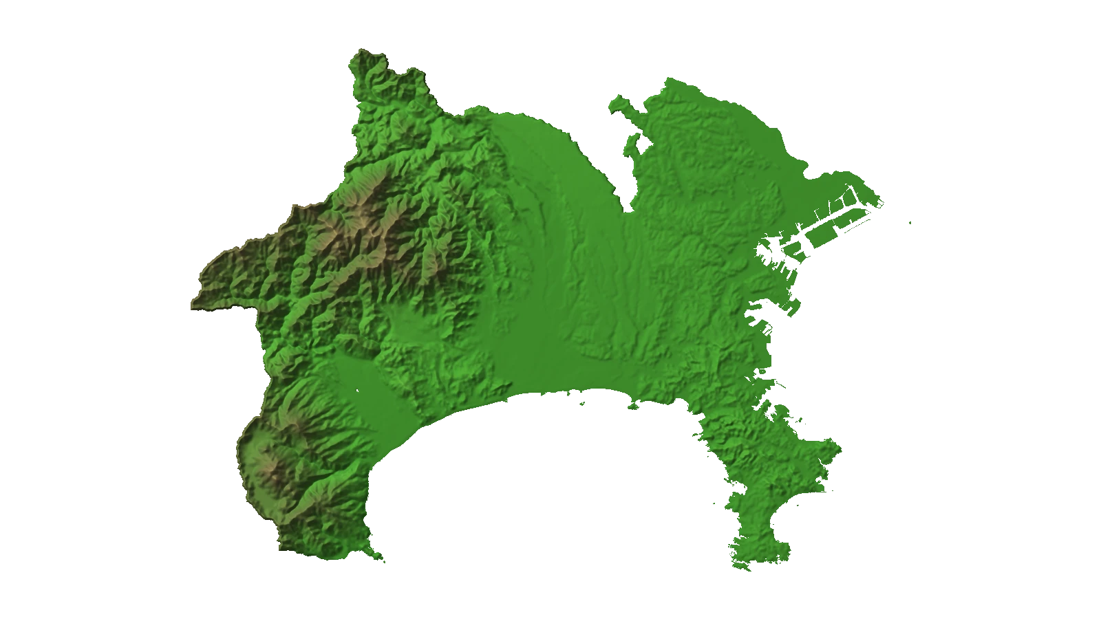 神奈川県2.5D温泉地図