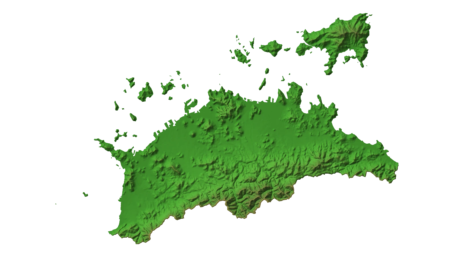 香川県2.5D温泉地図
