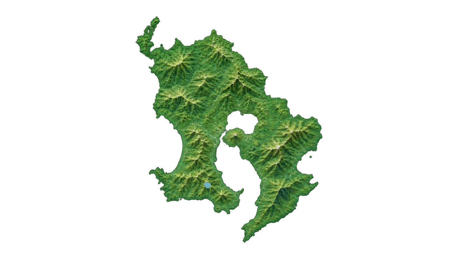 鹿児島県2.5D温泉地図