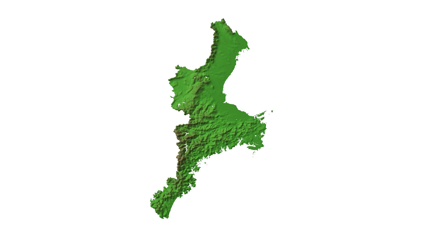 三重県2.5D温泉地図