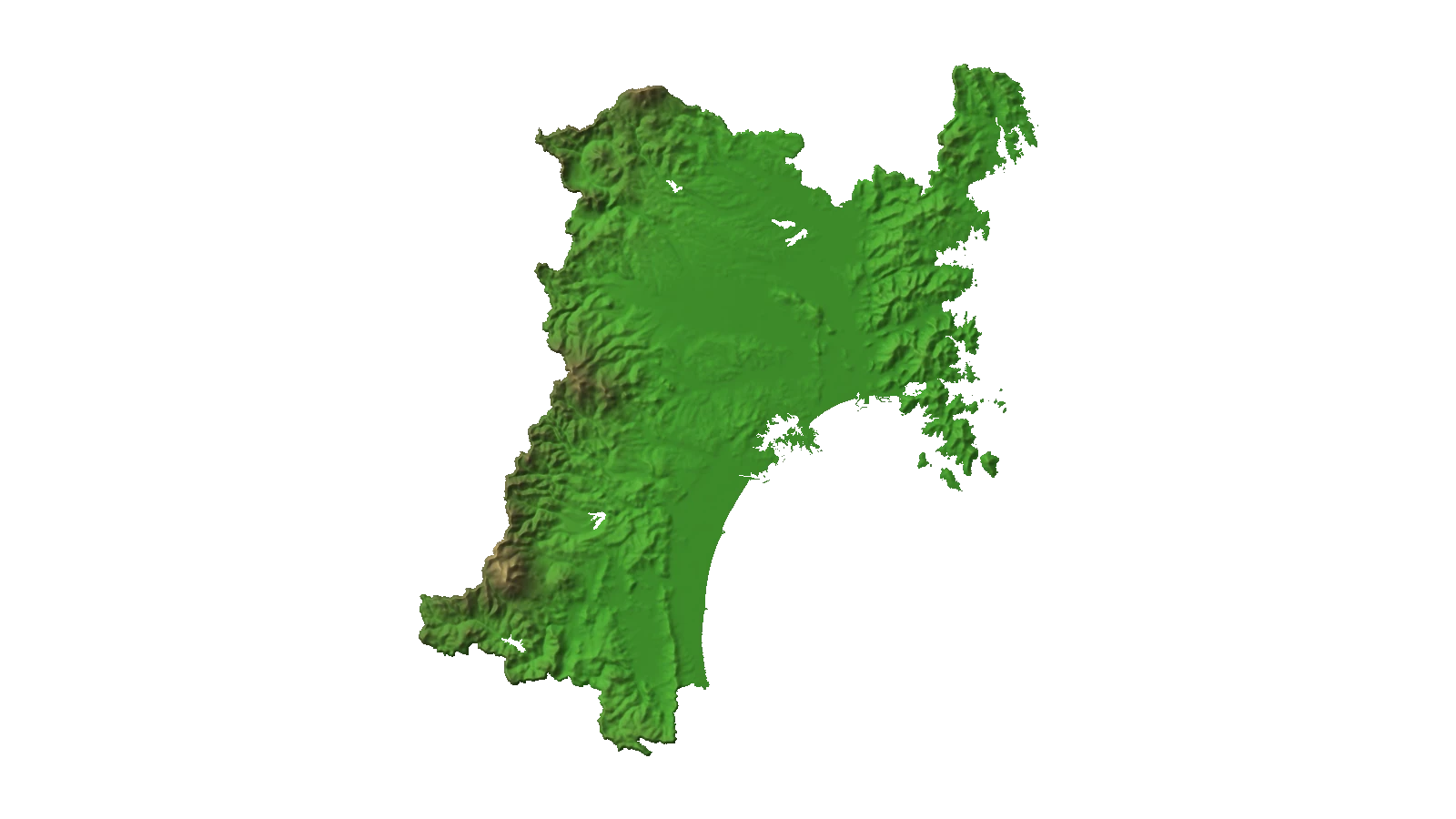 宮城県2.5D温泉地図