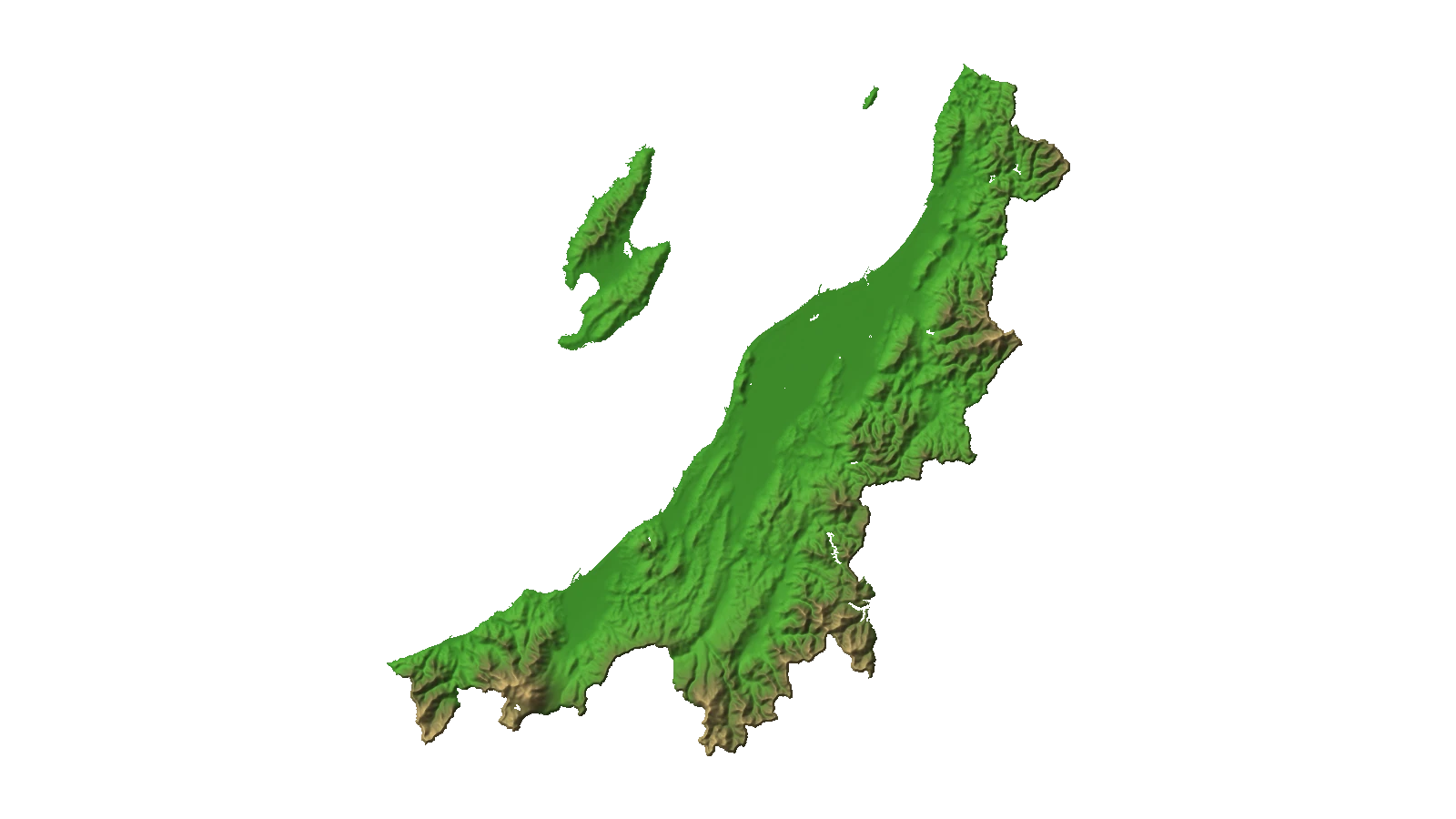 新潟県2.5D温泉地図