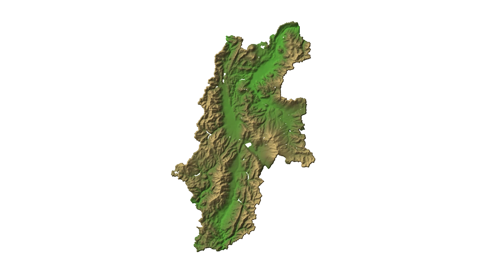 長野県2.5D温泉地図