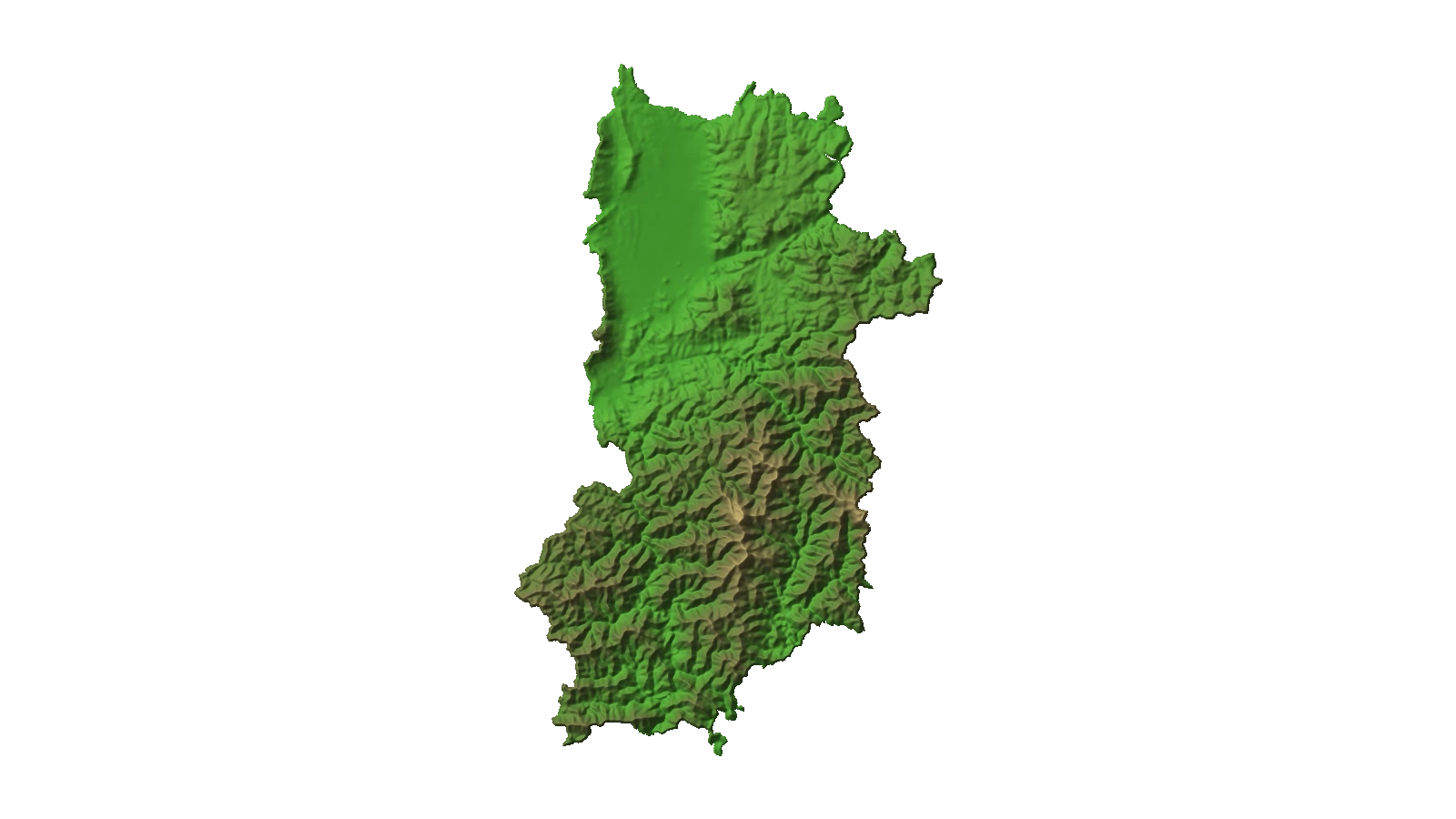 奈良県2.5D温泉地図