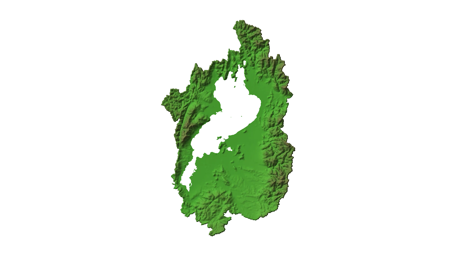 滋賀県2.5D温泉地図