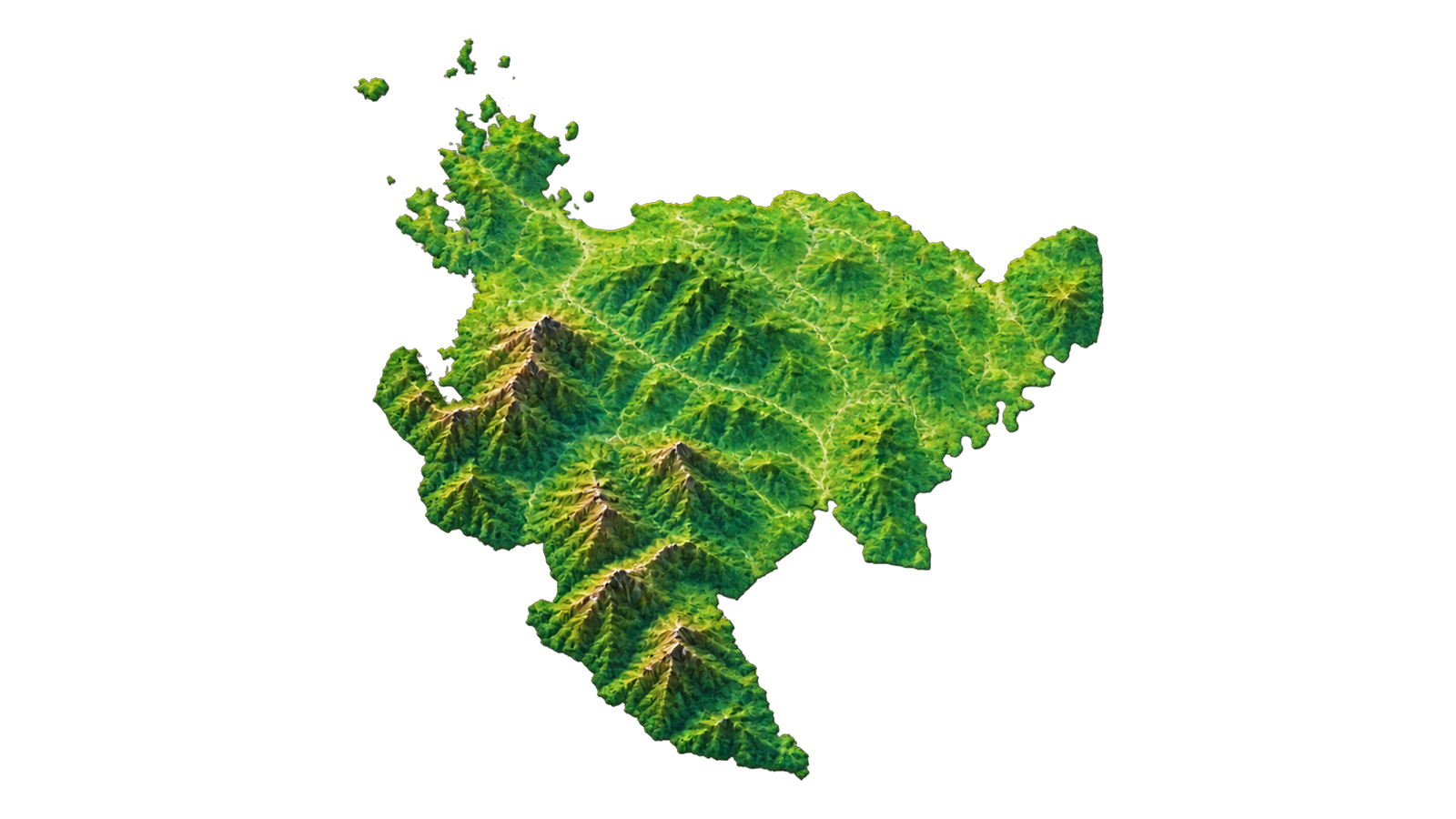 佐賀県2.5D温泉地図