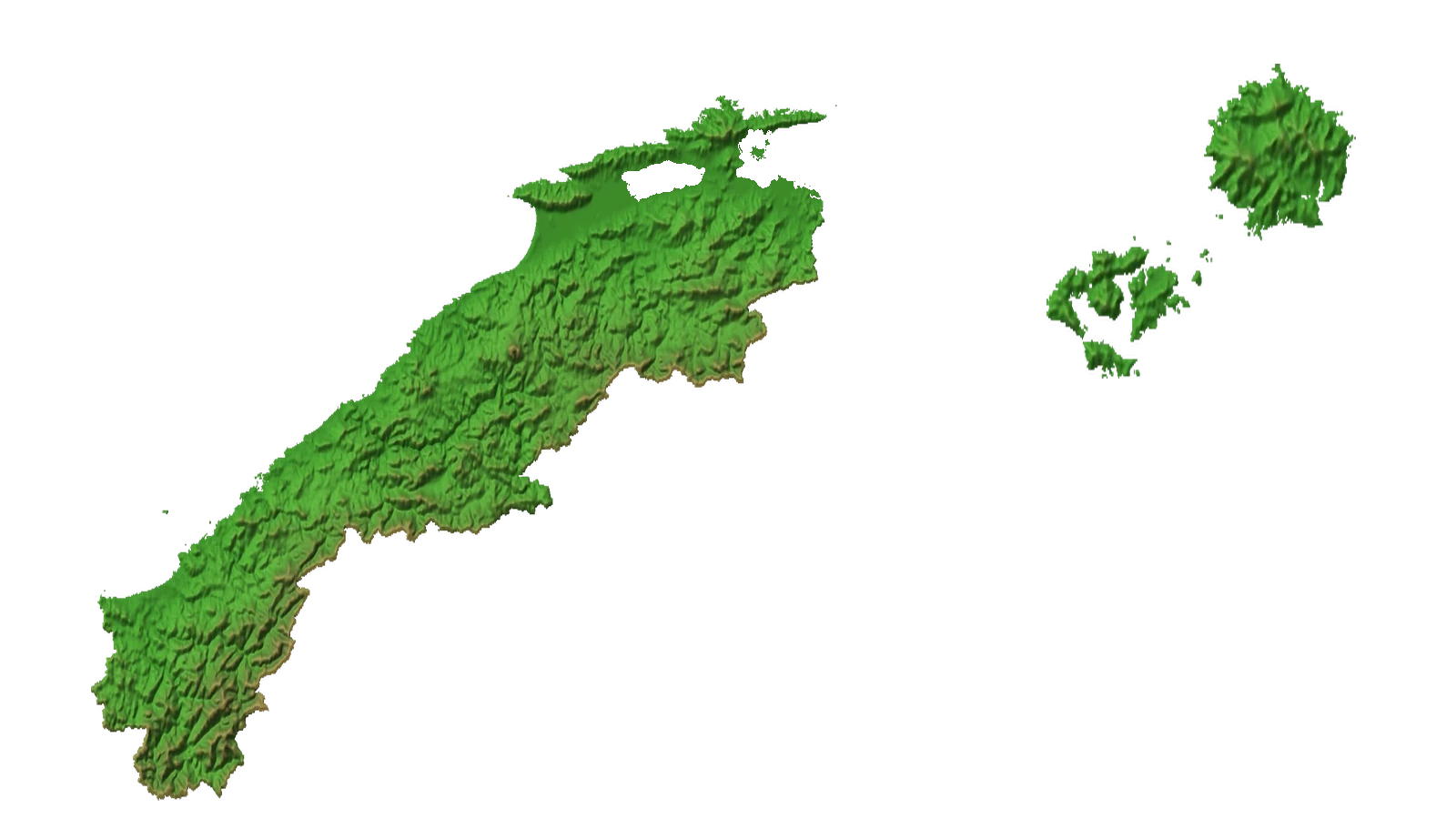 島根県2.5D温泉地図
