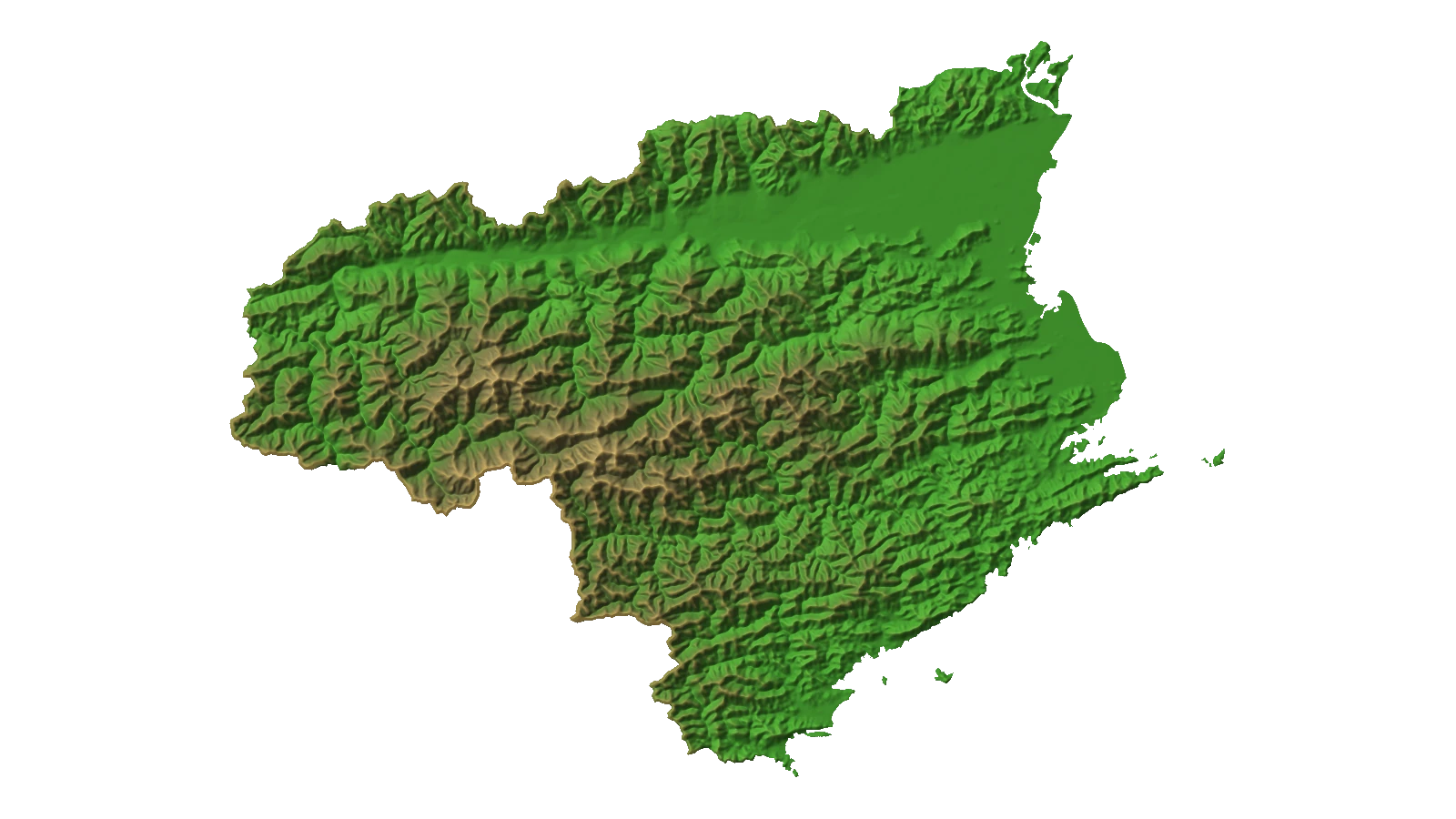 徳島県2.5D温泉地図