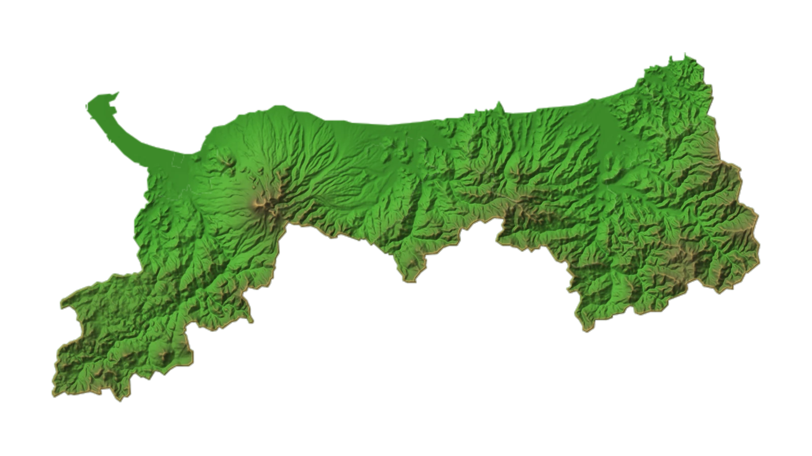 鳥取県2.5D温泉地図