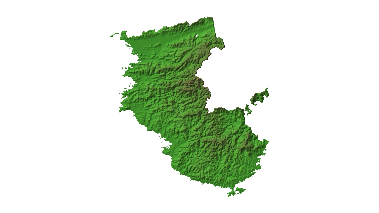 和歌山県2.5D温泉地図