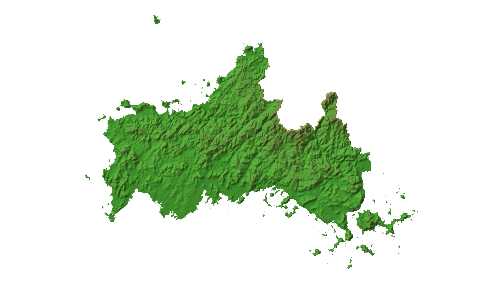 山口県2.5D温泉地図