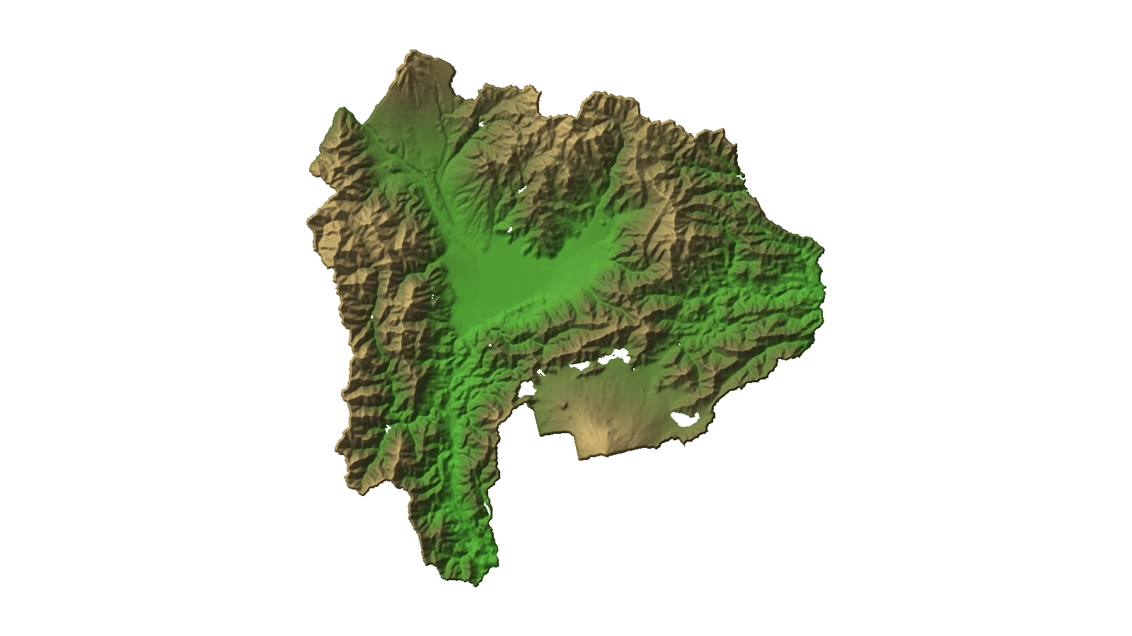 山梨県2.5D温泉地図